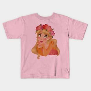 Flower Crown princess Kids T-Shirt